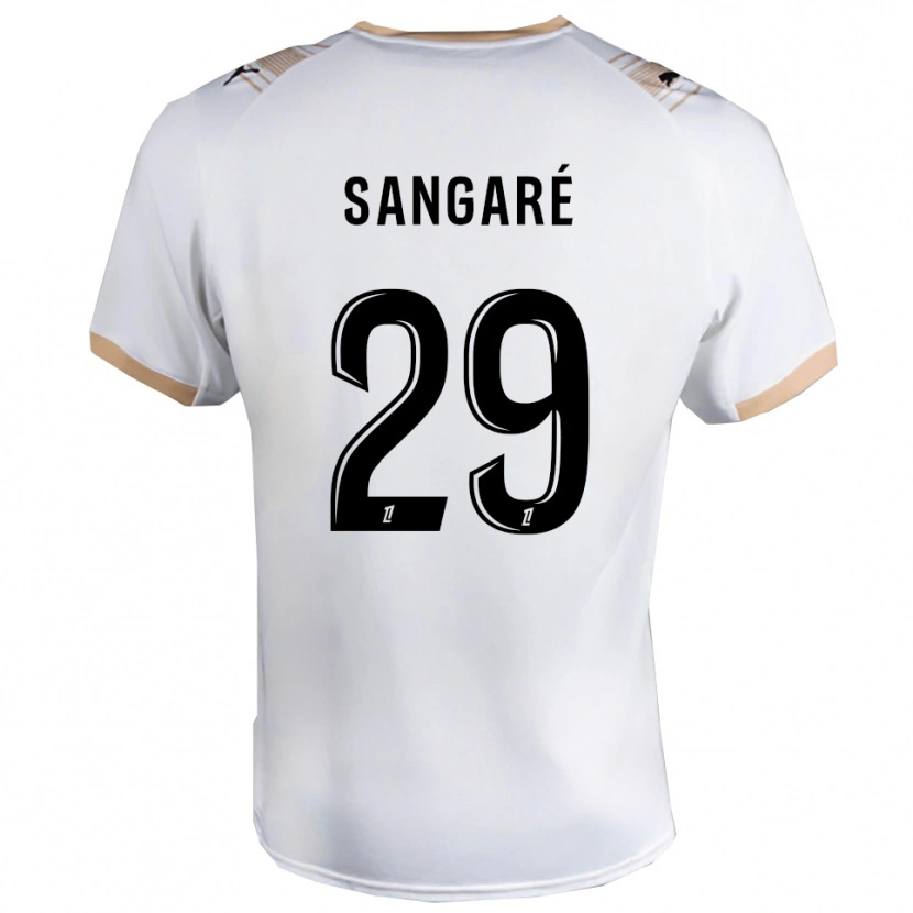 Danxen Herren Hawa Sangaré #29 Weiß Schwarz Auswärtstrikot Trikot 2025/26 T-Shirt