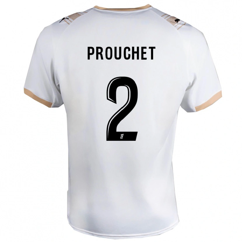 Danxen Herren Killian Prouchet #2 Weiß Schwarz Auswärtstrikot Trikot 2025/26 T-Shirt