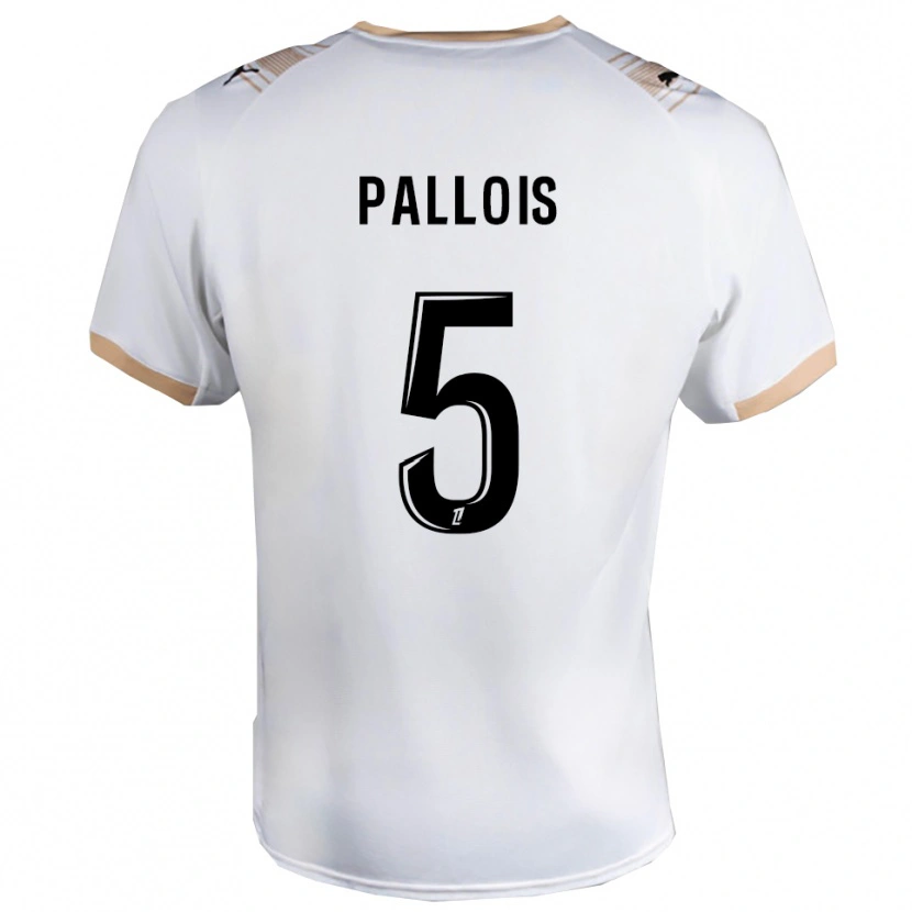 Danxen Herren Nicolas Pallois #5 Weiß Schwarz Auswärtstrikot Trikot 2025/26 T-Shirt