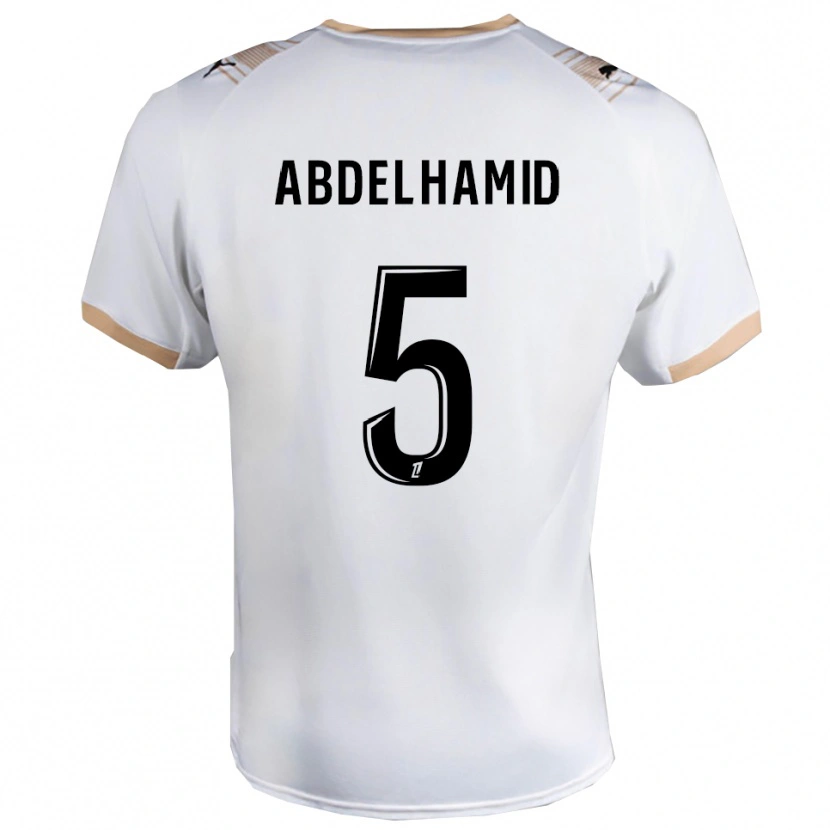 Danxen Herren Yunis Abdelhamid #5 Weiß Schwarz Auswärtstrikot Trikot 2025/26 T-Shirt