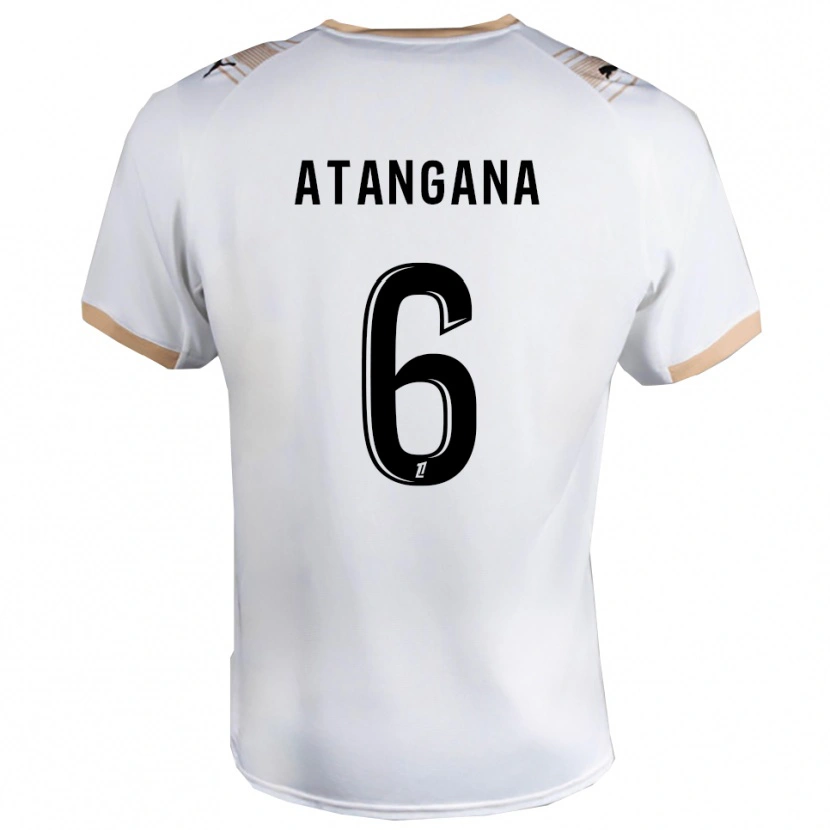 Danxen Herren Valentin Atangana #6 Weiß Schwarz Auswärtstrikot Trikot 2025/26 T-Shirt