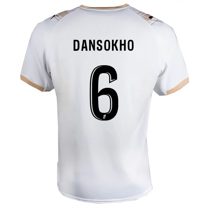 Danxen Herren Ansoumana Dansokho #6 Weiß Schwarz Auswärtstrikot Trikot 2025/26 T-Shirt