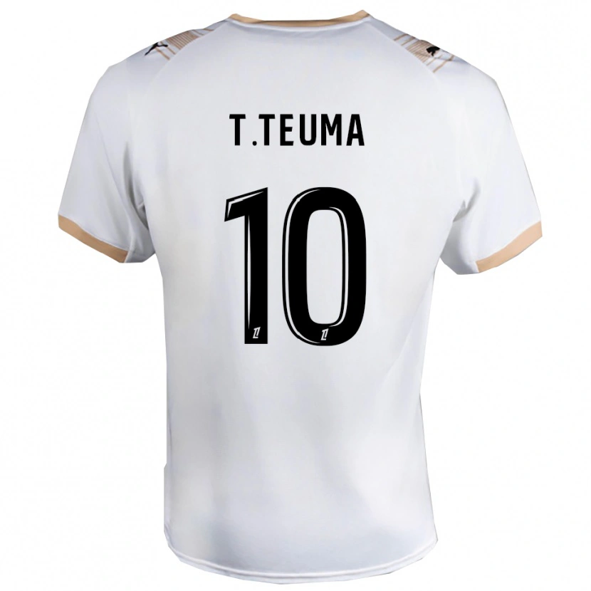 Danxen Herren Teddy Teuma #10 Weiß Schwarz Auswärtstrikot Trikot 2025/26 T-Shirt