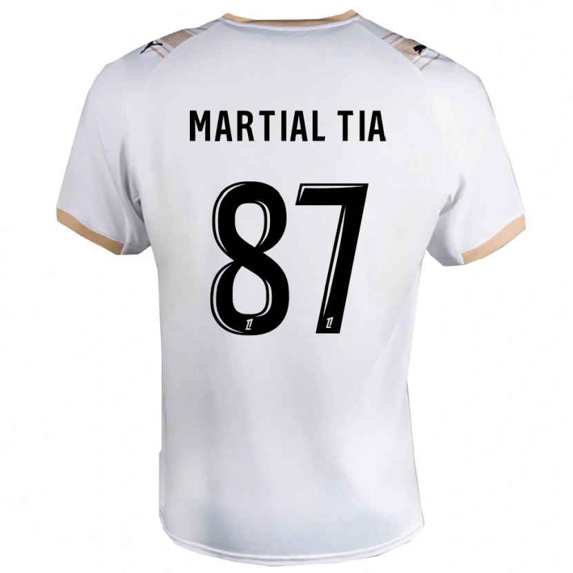 Danxen Herren Ange Martial Tia #87 Weiß Schwarz Auswärtstrikot Trikot 2025/26 T-Shirt