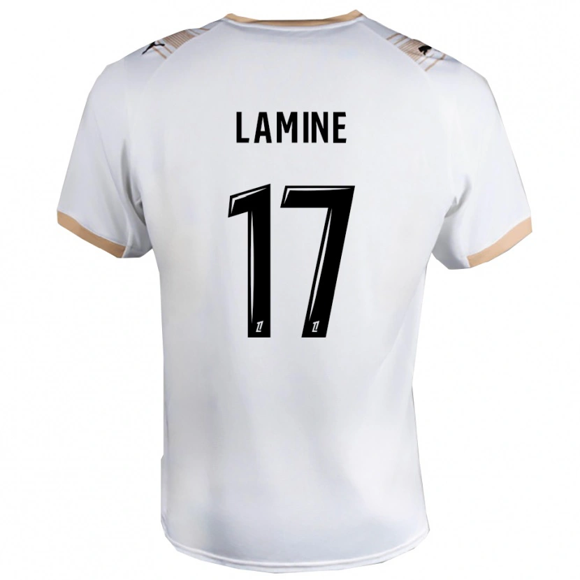 Danxen Herren Mana Lamine #17 Weiß Schwarz Auswärtstrikot Trikot 2025/26 T-Shirt