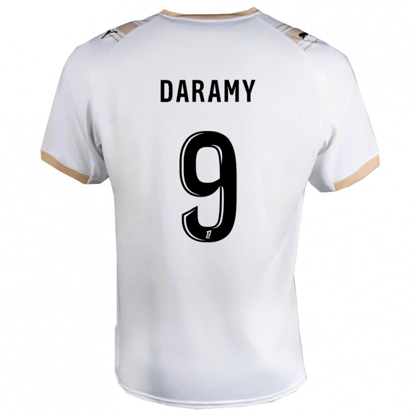 Danxen Herren Mohamed Daramy #9 Weiß Schwarz Auswärtstrikot Trikot 2025/26 T-Shirt