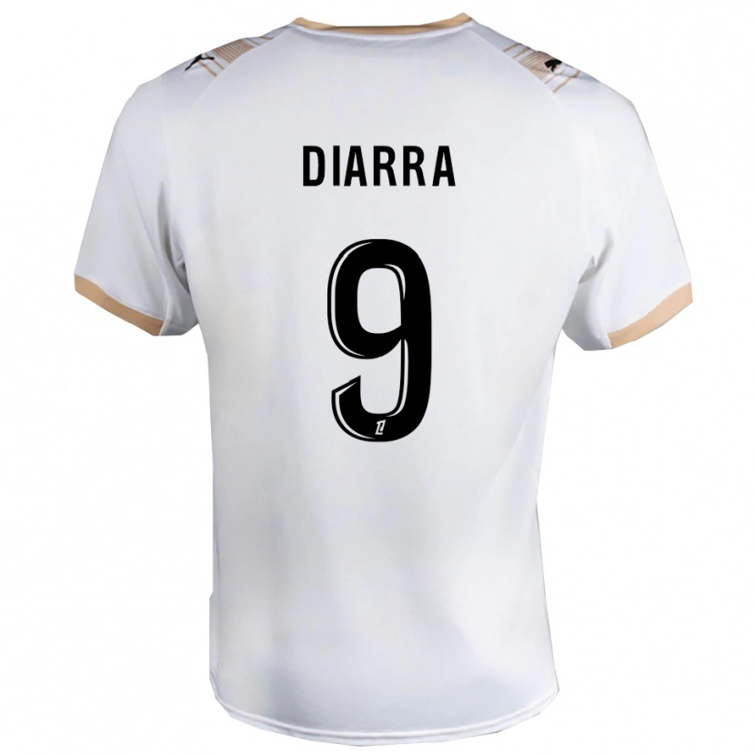 Danxen Herren Thiemoko Diarra #9 Weiß Schwarz Auswärtstrikot Trikot 2025/26 T-Shirt