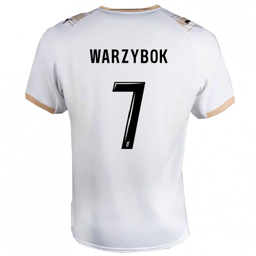 Danxen Herren Olivier Warzybok #7 Weiß Schwarz Auswärtstrikot Trikot 2025/26 T-Shirt