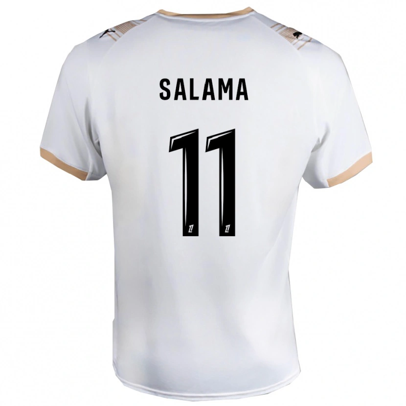 Danxen Herren Amine Salama #11 Weiß Schwarz Auswärtstrikot Trikot 2025/26 T-Shirt