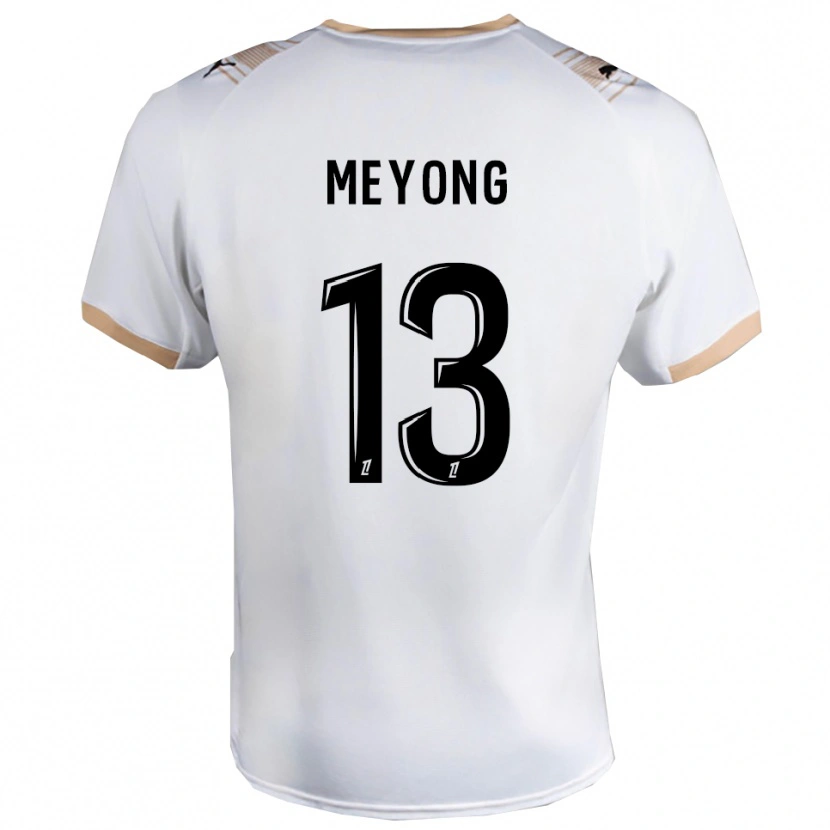 Danxen Herren Charlène Meyong #13 Weiß Schwarz Auswärtstrikot Trikot 2025/26 T-Shirt
