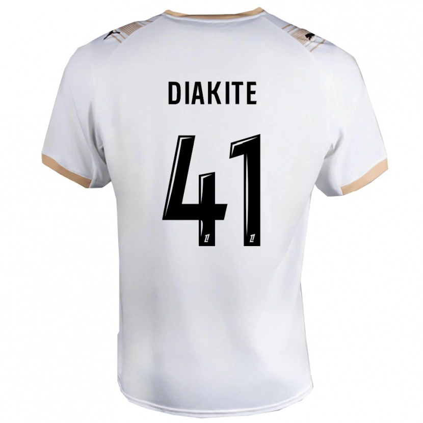 Danxen Herren Ibrahim Diakité #41 Weiß Schwarz Auswärtstrikot Trikot 2025/26 T-Shirt