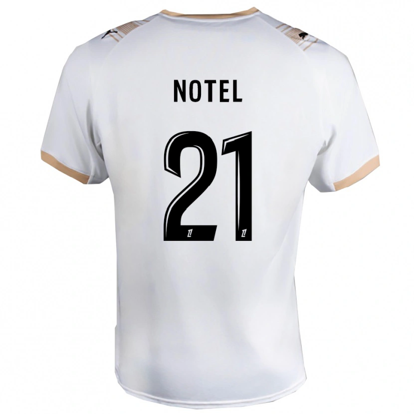 Danxen Herren Léa Notel #21 Weiß Schwarz Auswärtstrikot Trikot 2025/26 T-Shirt