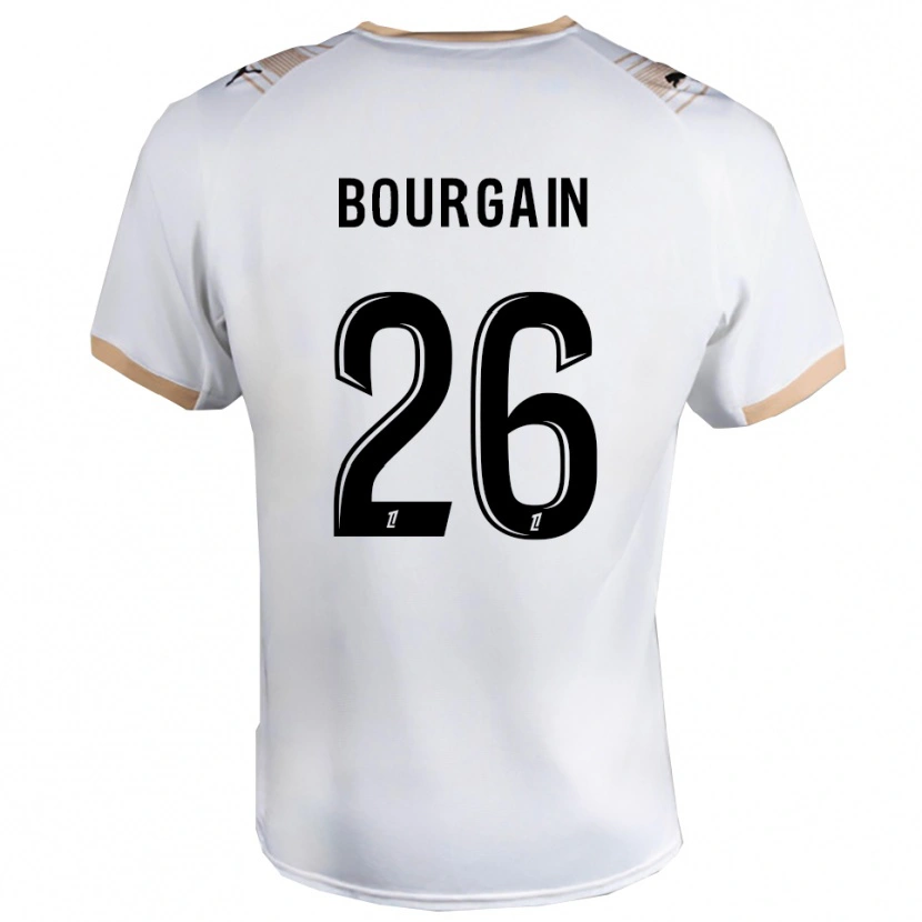 Danxen Herren Léa Bourgain #26 Weiß Schwarz Auswärtstrikot Trikot 2025/26 T-Shirt
