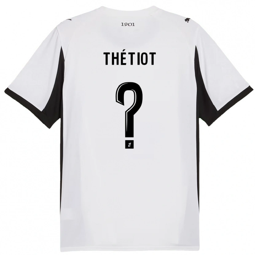 Danxen Herren Firmin Thétiot #0 Weiß Schwarz Auswärtstrikot Trikot 2025/26 T-Shirt