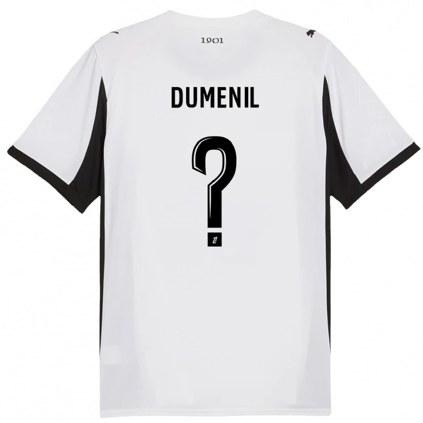 Danxen Herren Kylian Dumenil #0 Weiß Schwarz Auswärtstrikot Trikot 2025/26 T-Shirt