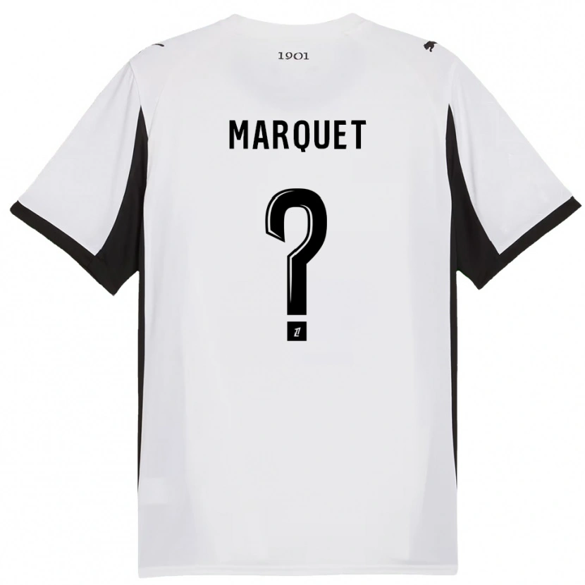 Danxen Herren Pacôme Marquet #0 Weiß Schwarz Auswärtstrikot Trikot 2025/26 T-Shirt