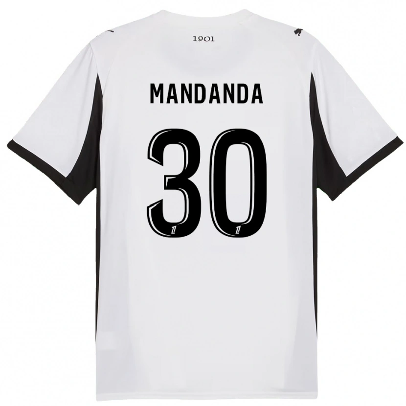 Danxen Herren Steve Mandanda #30 Weiß Schwarz Auswärtstrikot Trikot 2025/26 T-Shirt