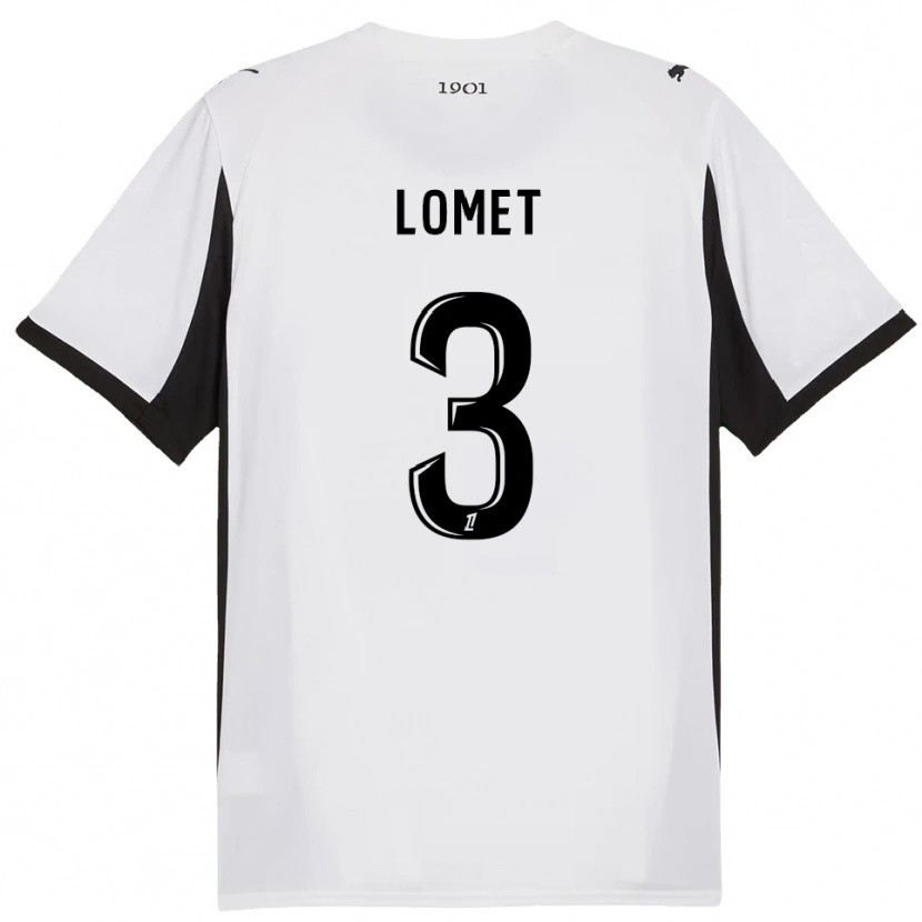 Danxen Herren Ruben Lomet #3 Weiß Schwarz Auswärtstrikot Trikot 2025/26 T-Shirt