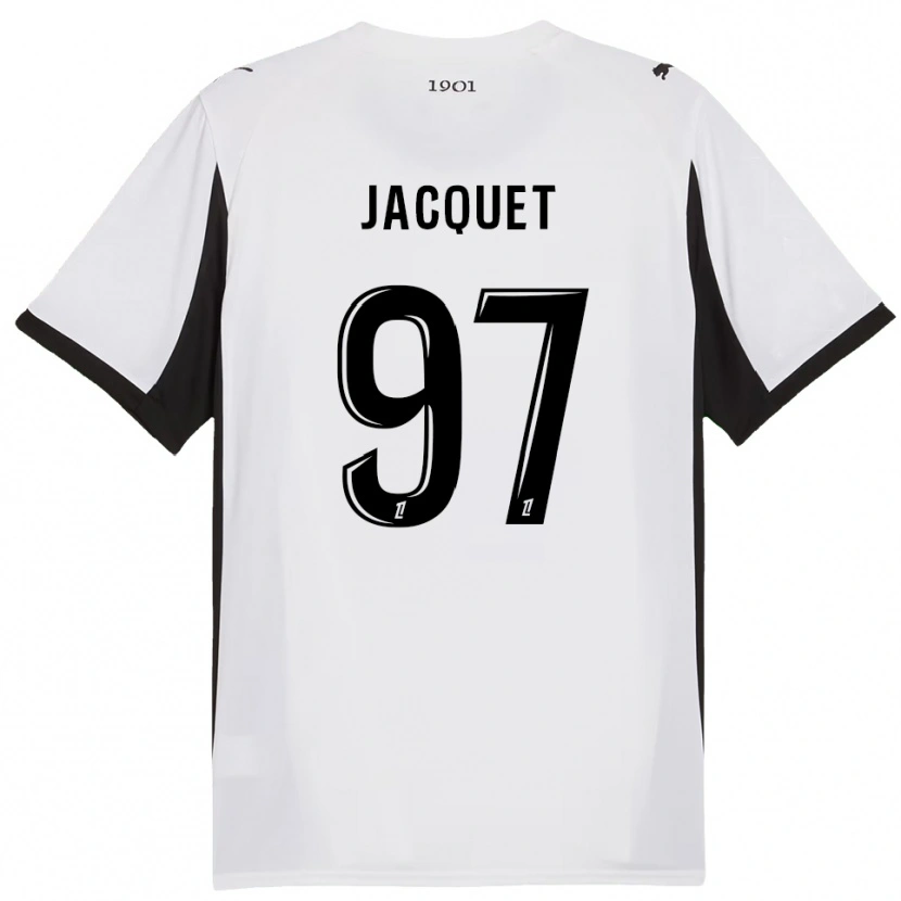 Danxen Herren Jérémy Jacquet #97 Weiß Schwarz Auswärtstrikot Trikot 2025/26 T-Shirt
