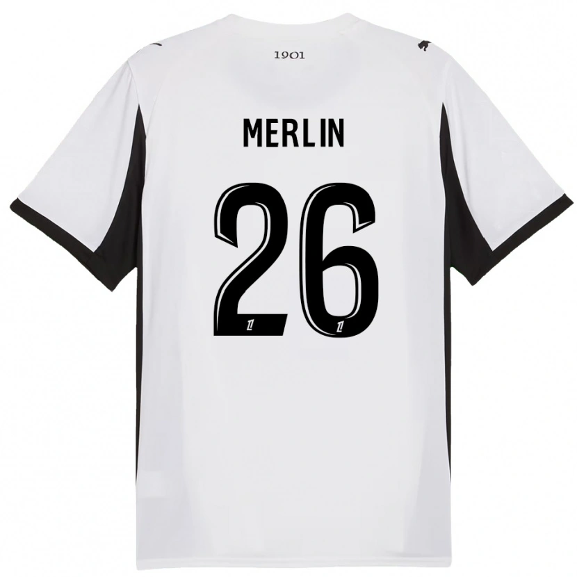 Danxen Herren Quentin Merlin #26 Weiß Schwarz Auswärtstrikot Trikot 2025/26 T-Shirt