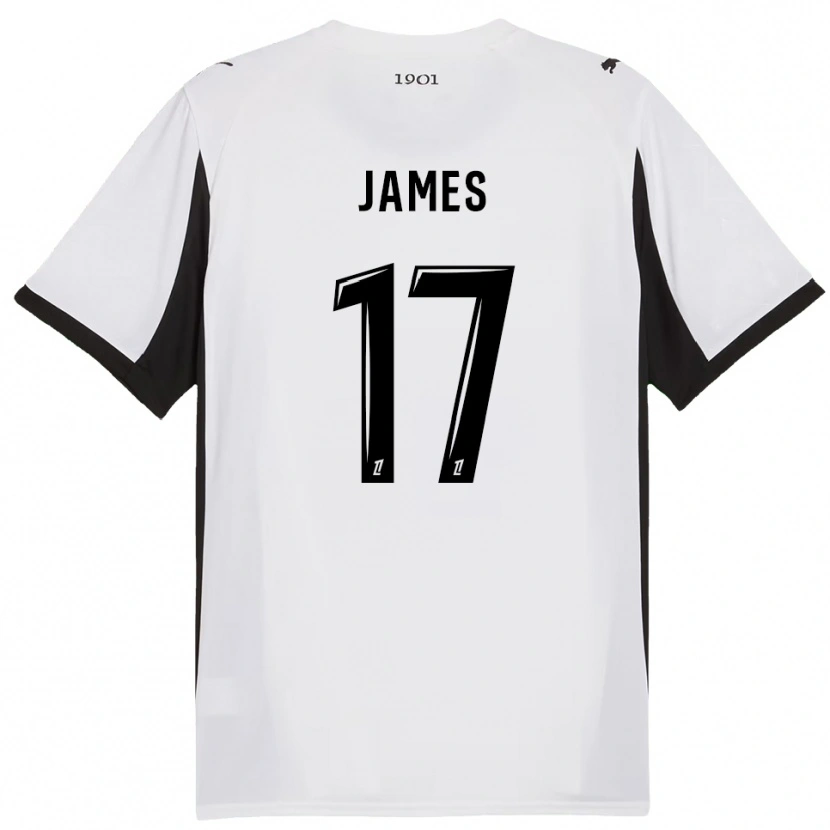 Danxen Herren Jordan James #17 Weiß Schwarz Auswärtstrikot Trikot 2025/26 T-Shirt