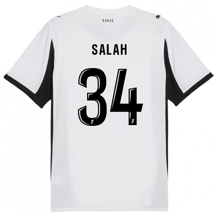 Danxen Herren Ibrahim Salah #34 Weiß Schwarz Auswärtstrikot Trikot 2025/26 T-Shirt