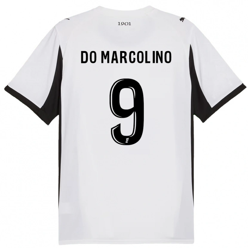 Danxen Herren Alan Do Marcolino #9 Weiß Schwarz Auswärtstrikot Trikot 2025/26 T-Shirt