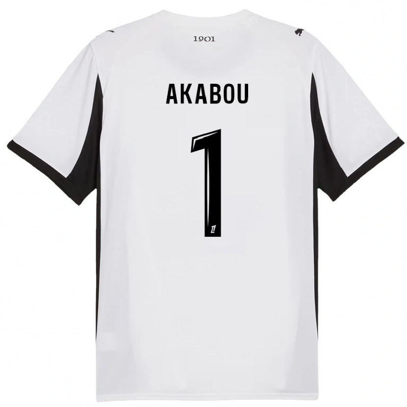Danxen Herren Ayoub Akabou #1 Weiß Schwarz Auswärtstrikot Trikot 2025/26 T-Shirt