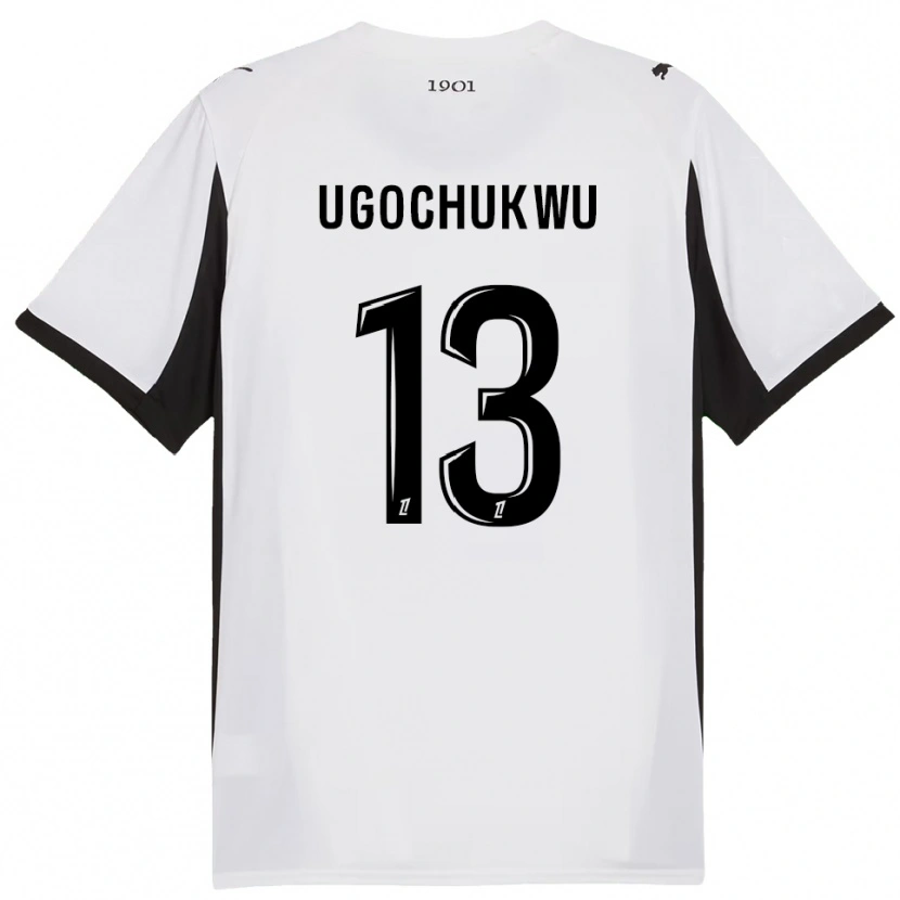 Danxen Herren Chibuike Ugochukwu #13 Weiß Schwarz Auswärtstrikot Trikot 2025/26 T-Shirt