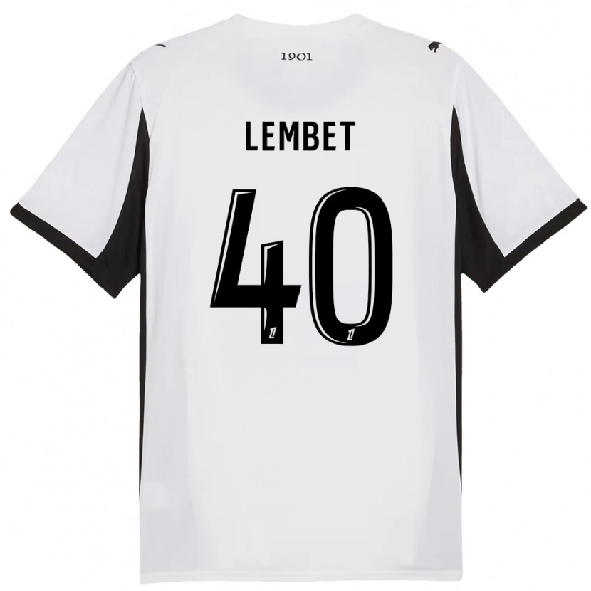 Danxen Herren Geoffrey Lembet #40 Weiß Schwarz Auswärtstrikot Trikot 2025/26 T-Shirt