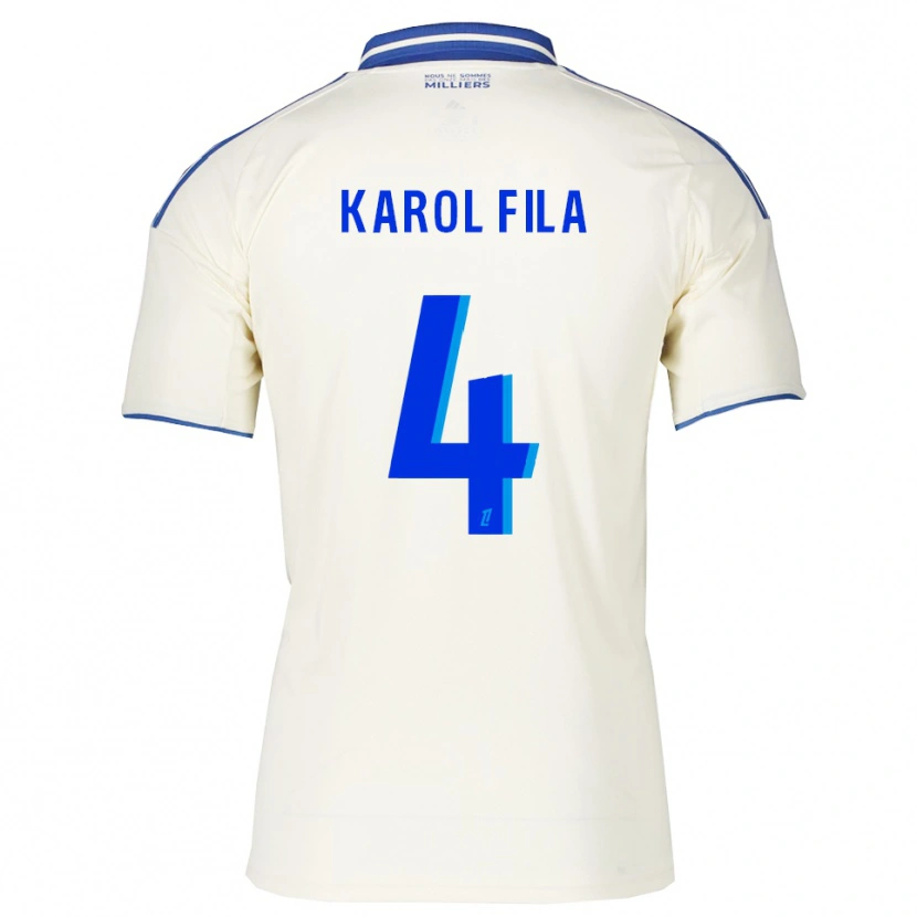 Danxen Herren Karol Fila #4 Champagner Blau Auswärtstrikot Trikot 2025/26 T-Shirt