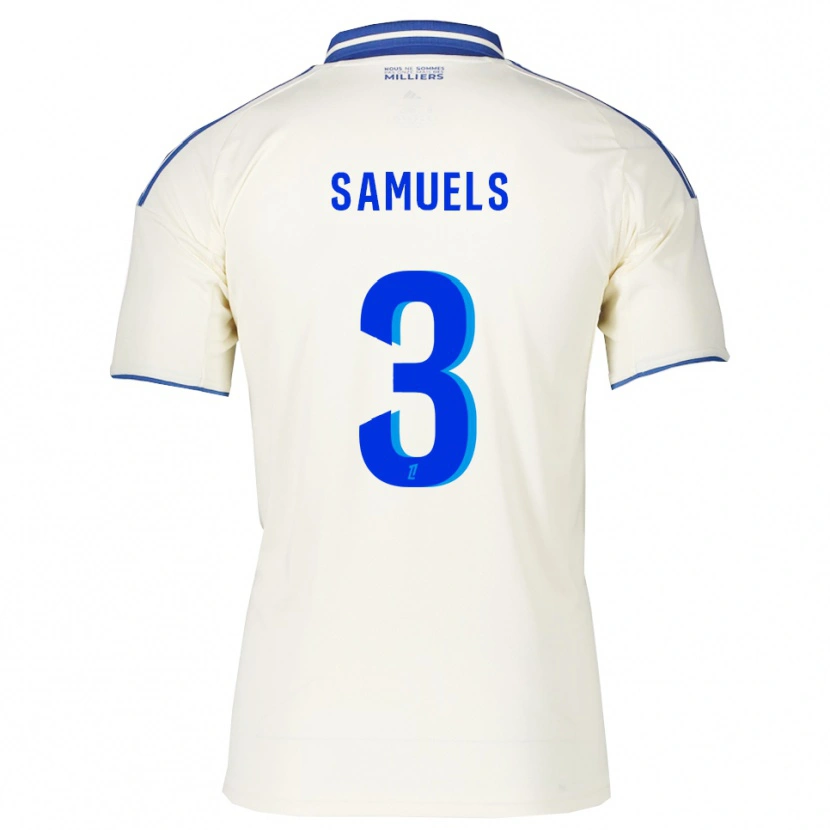 Danxen Herren Ishé Samuels-Smith #3 Champagner Blau Auswärtstrikot Trikot 2025/26 T-Shirt