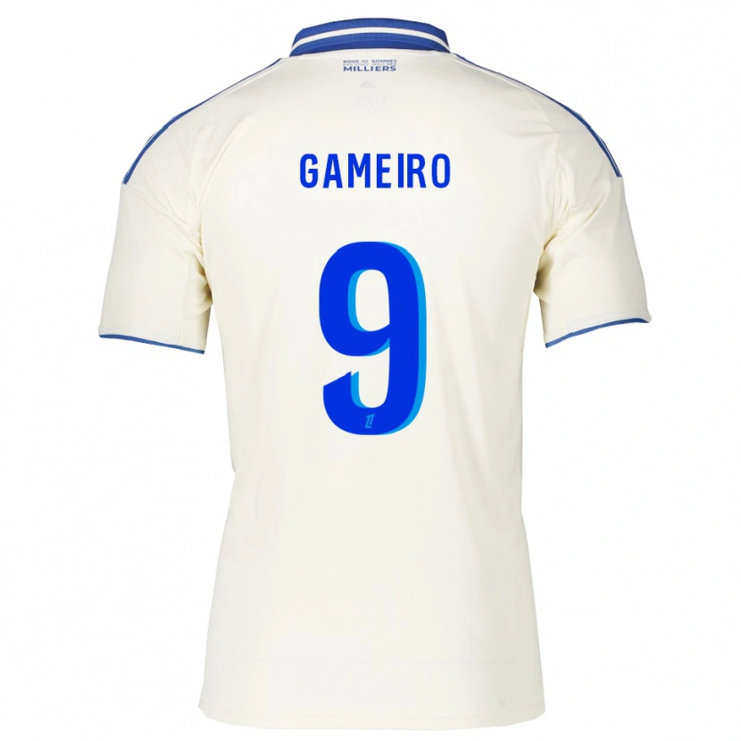 Danxen Herren Kévin Gameiro #9 Champagner Blau Auswärtstrikot Trikot 2025/26 T-Shirt
