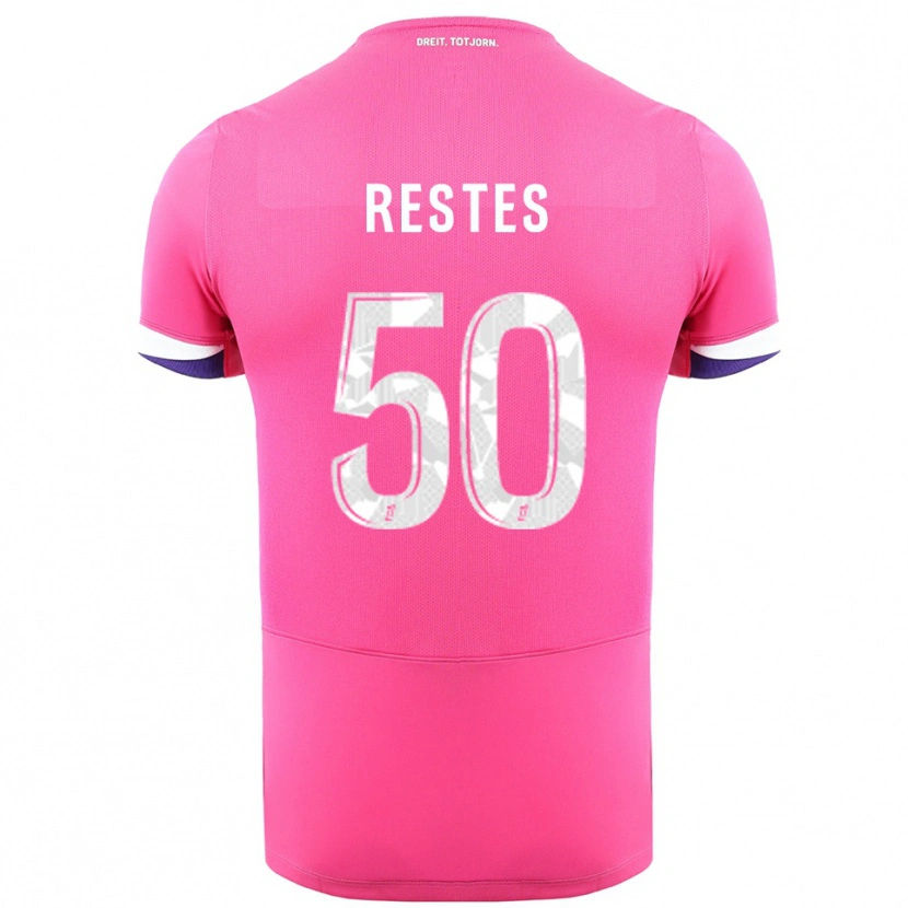 Danxen Herren Guillaume Restes #50 Rosa Weiß Auswärtstrikot Trikot 2025/26 T-Shirt