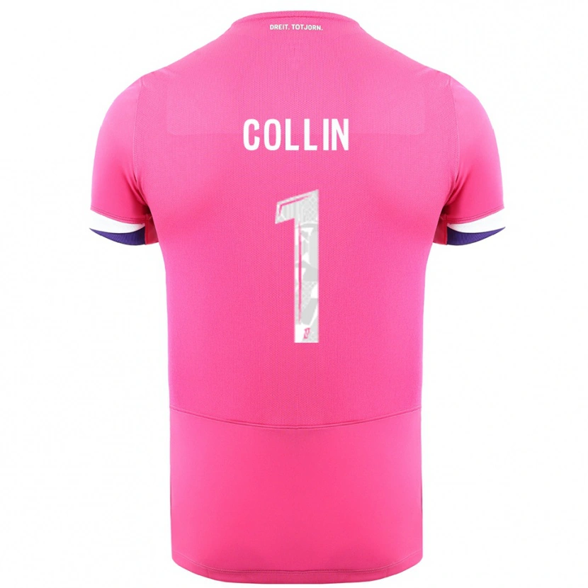 Danxen Herren Théo Collin #1 Rosa Weiß Auswärtstrikot Trikot 2025/26 T-Shirt
