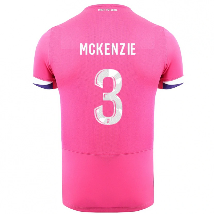Danxen Herren Mark Mckenzie #3 Rosa Weiß Auswärtstrikot Trikot 2025/26 T-Shirt