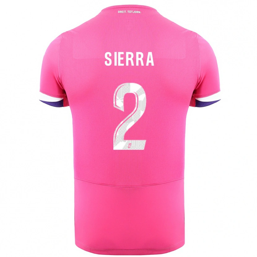 Danxen Herren Pauline Sierra #2 Rosa Weiß Auswärtstrikot Trikot 2025/26 T-Shirt