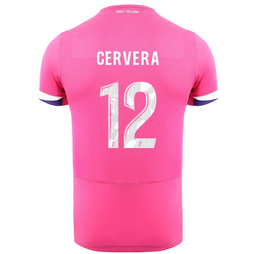 Danxen Herren Laurianne Cervera #12 Rosa Weiß Auswärtstrikot Trikot 2025/26 T-Shirt