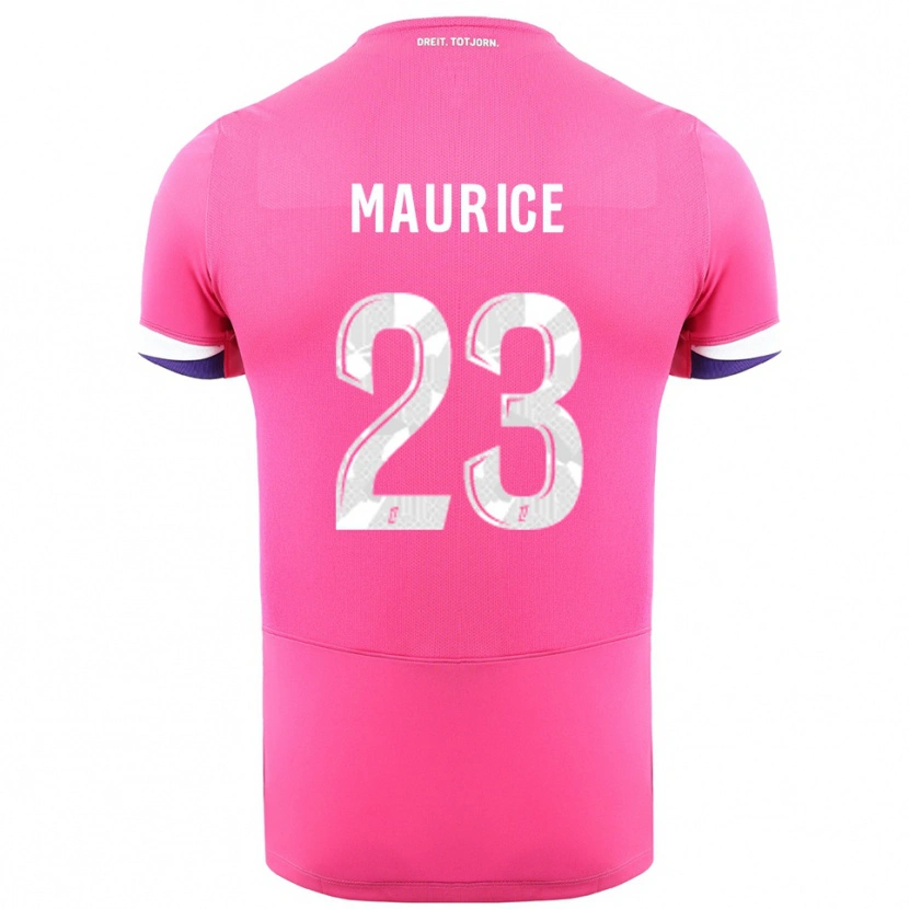 Danxen Herren Sandra Maurice #23 Rosa Weiß Auswärtstrikot Trikot 2025/26 T-Shirt