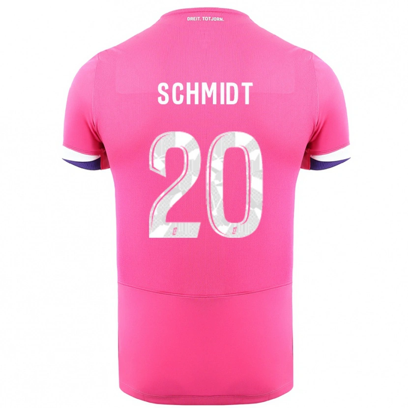 Danxen Herren Niklas Schmidt #20 Rosa Weiß Auswärtstrikot Trikot 2025/26 T-Shirt