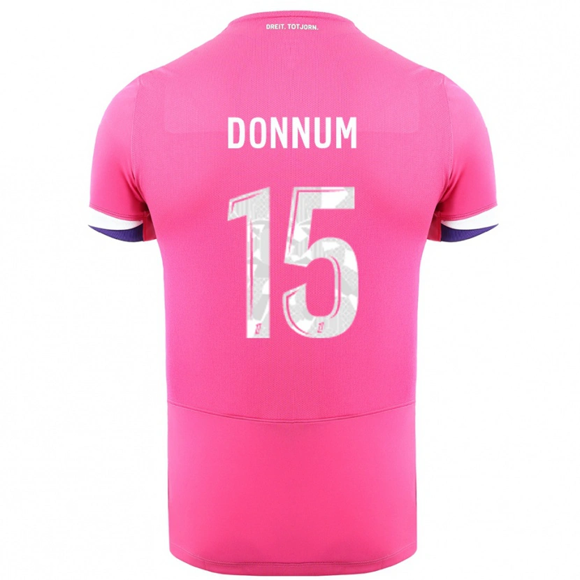 Danxen Herren Aron Dønnum #15 Rosa Weiß Auswärtstrikot Trikot 2025/26 T-Shirt