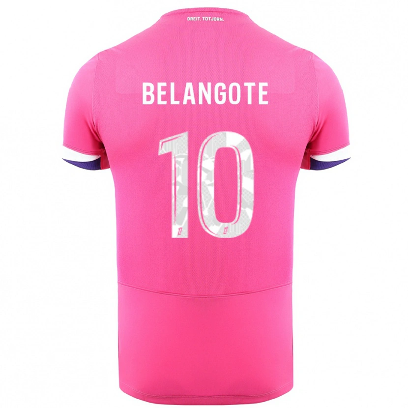 Danxen Herren Aël Belangote #10 Rosa Weiß Auswärtstrikot Trikot 2025/26 T-Shirt
