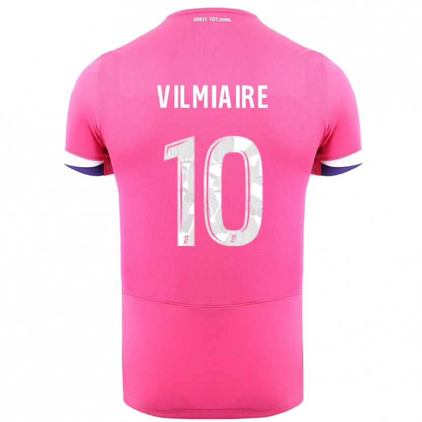 Danxen Herren Kelly Vilmiaire #10 Rosa Weiß Auswärtstrikot Trikot 2025/26 T-Shirt