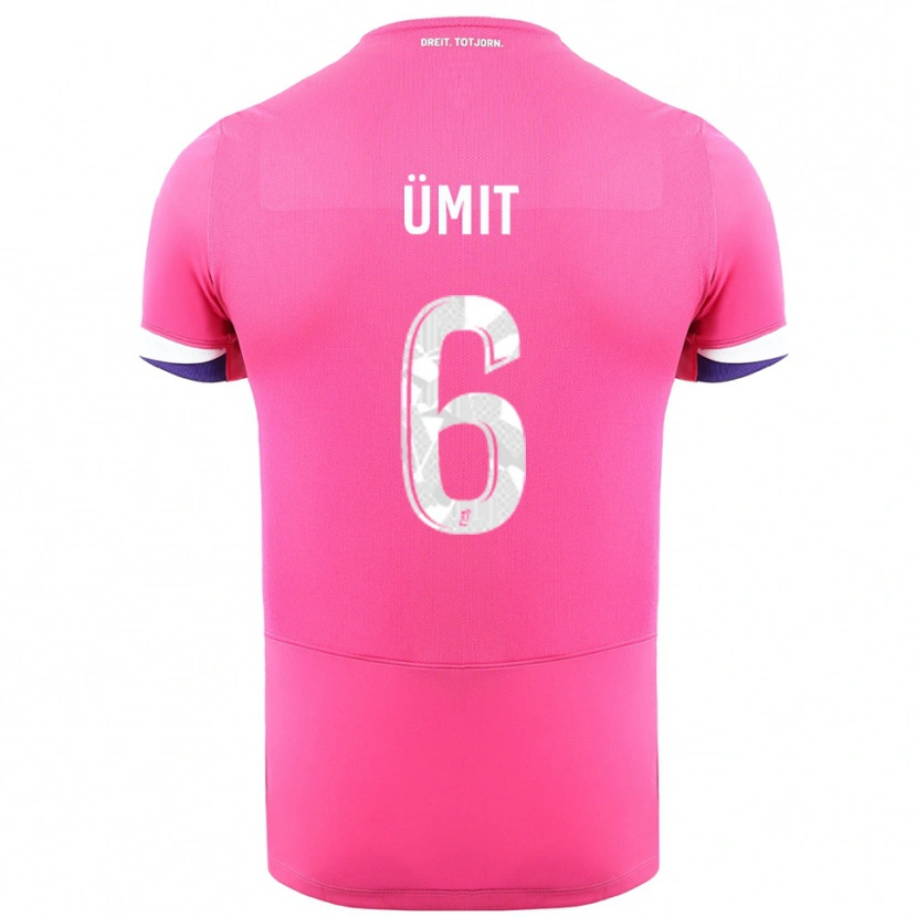 Danxen Herren Ümit Akdağ #6 Rosa Weiß Auswärtstrikot Trikot 2025/26 T-Shirt
