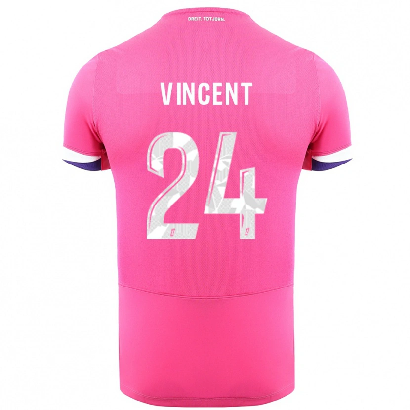 Danxen Herren Magalie Vincent #24 Rosa Weiß Auswärtstrikot Trikot 2025/26 T-Shirt