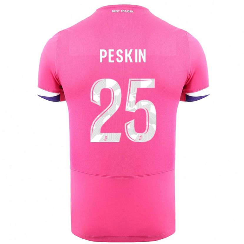 Danxen Herren Kelso Peskin #25 Rosa Weiß Auswärtstrikot Trikot 2025/26 T-Shirt