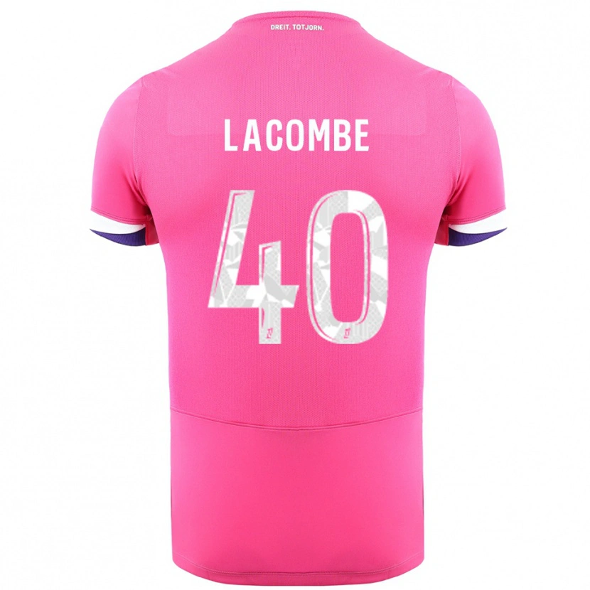 Danxen Herren Justin Lacombe #40 Rosa Weiß Auswärtstrikot Trikot 2025/26 T-Shirt