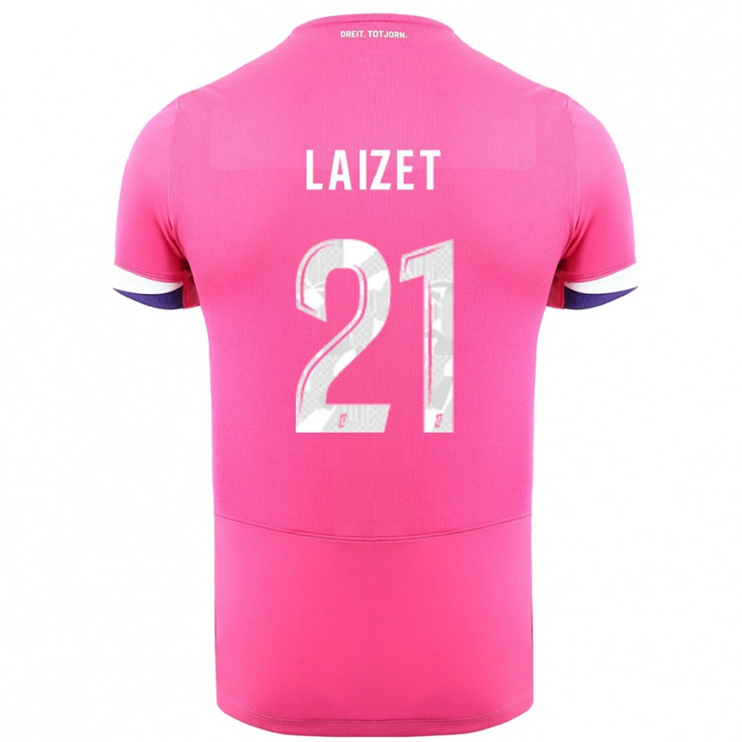 Danxen Herren Emma Laizet #21 Rosa Weiß Auswärtstrikot Trikot 2025/26 T-Shirt