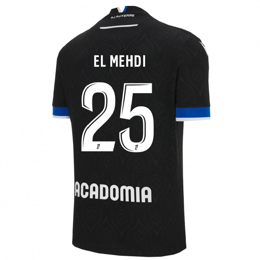 Danxen Herren Chihab El Mehdi #25 Schwarz Weiß Auswärtstrikot Trikot 2025/26 T-Shirt