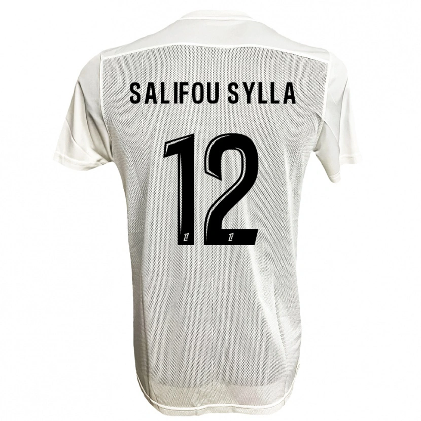 Danxen Herren Salifou Sylla #12 Schwarz Weiß Auswärtstrikot Trikot 2025/26 T-Shirt